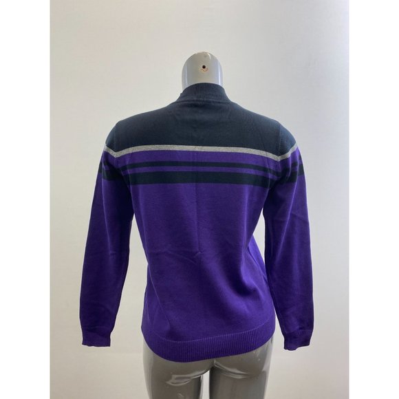 Northern Reflection Women's Mock Neck Sweater Size Small Purple Blue Long Sleeve - Picture 3 of 3